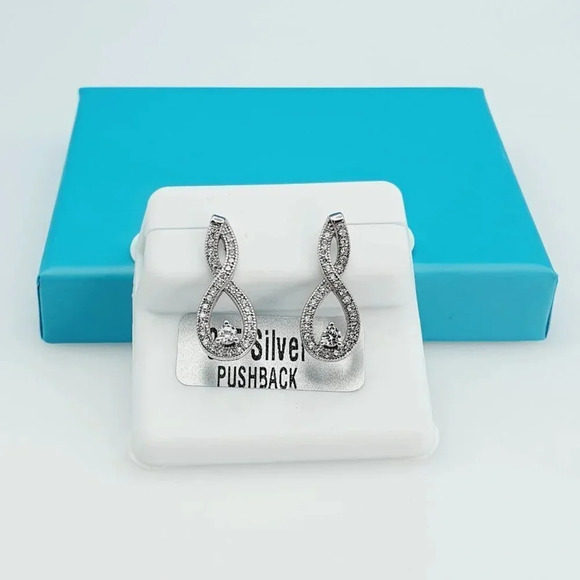 "925 Sterling Silver CZ Beautiful Earrings for Women, 1USPAR4225 - Picture 4 of 11